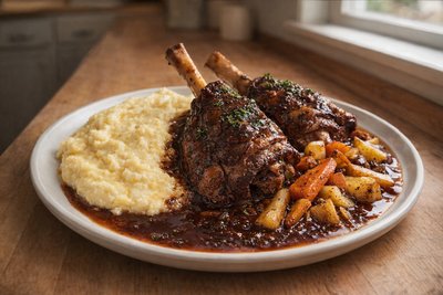 How to Slow Cook Lamb Shanks in Red Wine Sauce